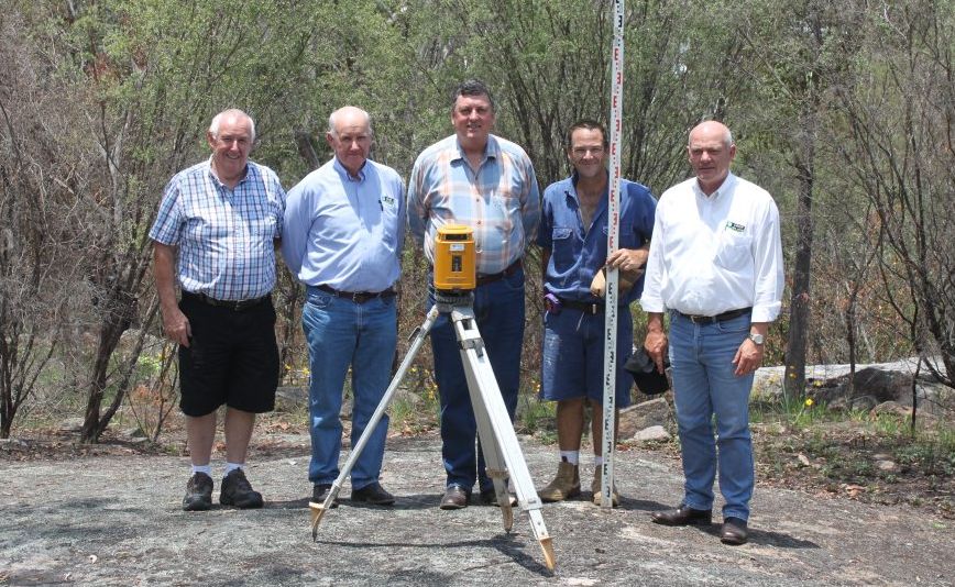 BUILDING SITE: Duffy Constructions Qld Pty Ltd director Joseph Duffy, Crisp Real Estate agent John Graham, Top of Town Tourist Park owner David Marks, Duffy Constructions director Oisin Duffy and Crisp Real Estate owner Norman Crisp survey the site of the first and display bungalow. Photo Linden Morris / Stanthorpe Border Post BUILDING SITE: Duffy Constructions Qld Pty Ltd director Joseph Duffy, Crisp Real Estate agent John Graham, Top of Town Tourist Park owner David Marks, Duffy Constructions director Oisin Duffy and Crisp Real Estate owner Norman Crisp survey the site of the first and display bungalow. Photo Linden Morris / Stanthorpe Border Post